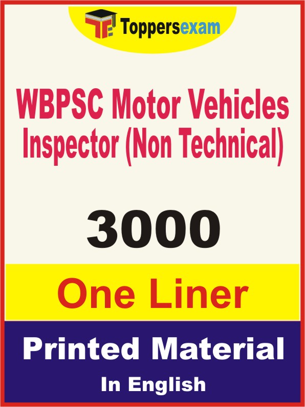 WBPSC Motor Vehicles Inspector (Non Technical) One Liner Book in English