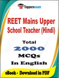 REET Mains Upper School Teacher (Hindi) PDF Book In English - MCQ / Objective Questions