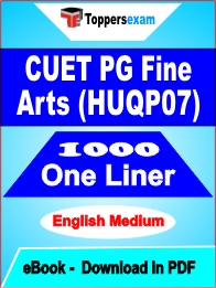 CUET PG Fine Arts (HUQP07) One Liner Book PDF in English