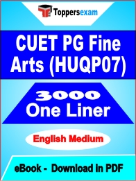 CUET PG Fine Arts (HUQP07) One Liner Book PDF in English