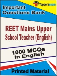 REET Mains Upper School Teacher (English) Book in English - Objective MCQ