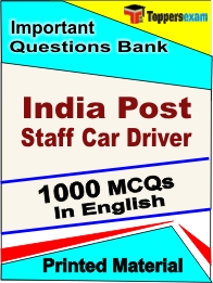 India Post Staff Car Driver Book in English - Objective MCQ