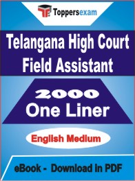Telangana High Court Field Assistant One Liner Book PDF in English