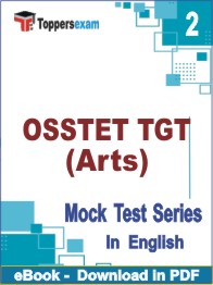 OSSTET TGT (Arts) Test PDF Book In English - Question Paper