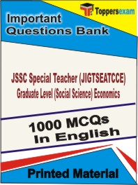JSSC Special Teacher (JIGTSEATCCE) Graduate Level (Social Science) Economics Book in English - Objective MCQ