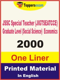 JSSC Special Teacher (JIGTSEATCCE) Graduate Level (Social Science) Economics One Liner Book in English