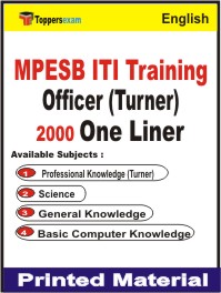 MPESB ITI Training Officer (Turner) One Liner Book in English