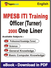 MPESB ITI Training Officer (Turner) One Liner Book PDF in English