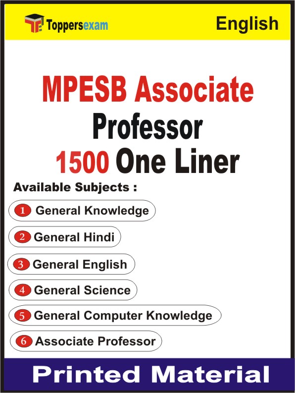 MPESB Associate Professor One Liner Book in English