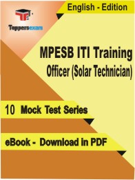 MPESB ITI Training Officer (Solar Technician) Test PDF Book in English - Mock Test/Practice Set