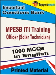MPESB ITI Training Officer (Solar Technician) Book in English - Objective MCQ