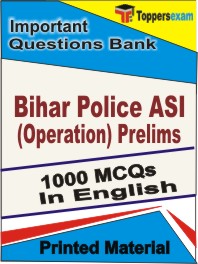 Bihar Police ASI (Operation) Prelims Book in English - Objective MCQ