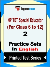 HP TET Special Educator (For Class 6 to 12) Book in English - Question Paper / Practice Set