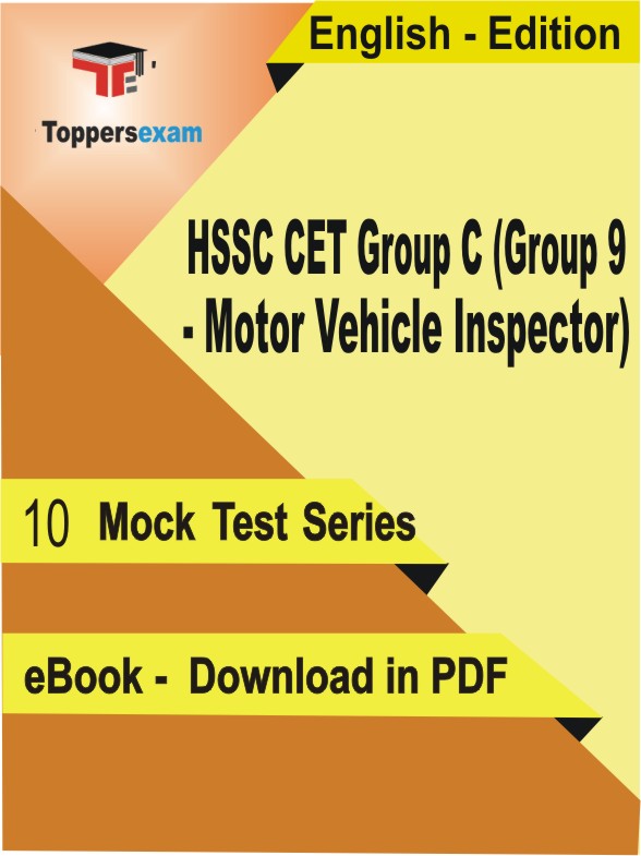 HSSC CET Group C (Group 9 - Motor Vehicle Inspector) PDF Book In English - Mock Test/Practice Set