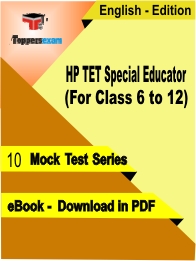 HP TET Special Educator (For Class 6 to 12) PDF Book In English - Mock Test/Practice Set