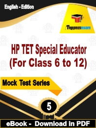 HP TET Special Educator (For Class 6 to 12)  PDF Book In English - Practice Set