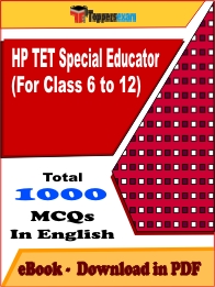 HP TET Special Educator (For Class 6 to 12) PDF Book In English - MCQ / Objective Questions