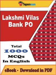 Lakshmi Vilas Bank PO PDF Book In English - MCQ / Objective Questions