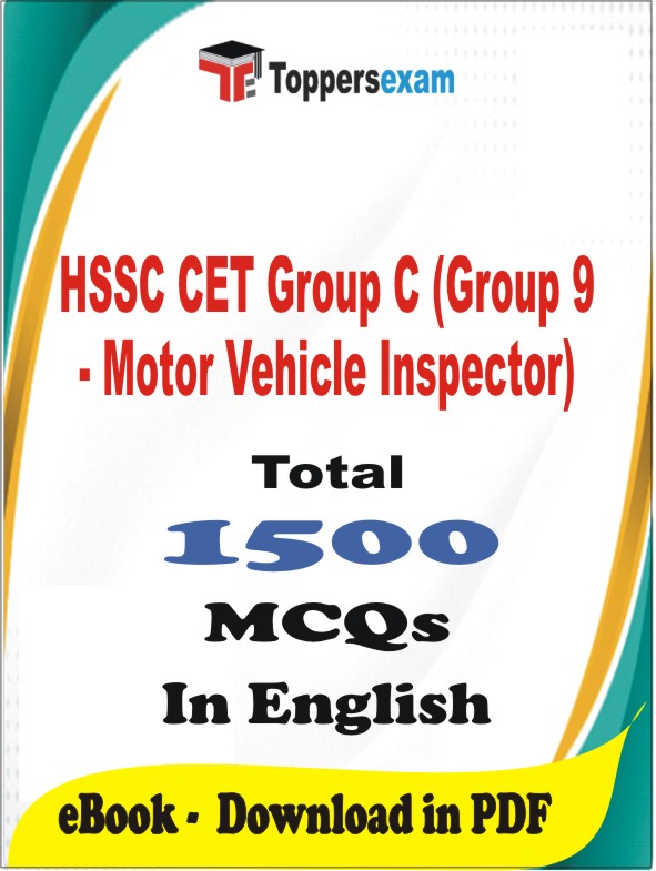 HSSC CET Group C (Group 9 - Motor Vehicle Inspector) PDF Book In English - MCQ / Objective Questions