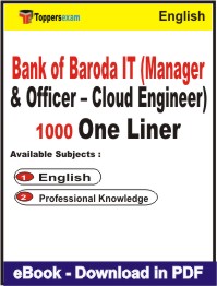 Bank of Baroda IT (Manager & Officer โ Cloud Engineer) One Liner Book PDF in English