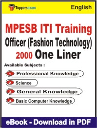 MPESB ITI Training Officer (Fashion Technology) One Liner Book PDF in English