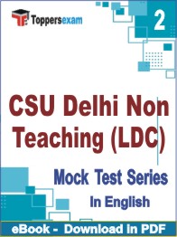 CSU Delhi Non Teaching (LDC) Test PDF Book In English - Question Paper