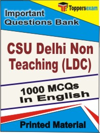 CSU Delhi Non Teaching (LDC) Book in English - Objective MCQ