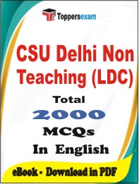 CSU Delhi Non Teaching (LDC) PDF Book In English - MCQ / Objective Questions