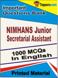 NIMHANS Junior Secretarial Assistant Book in English - Objective MCQ