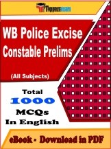 EBook of WB Police Excise Constable (Prelims) Exam, PDF Format in English