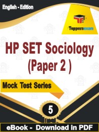 HP SET Sociology (Paper-2) Test PDF Book In English - Practice Set