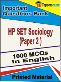 HP SET Sociology (Paper-2) Book in English - Objective MCQ