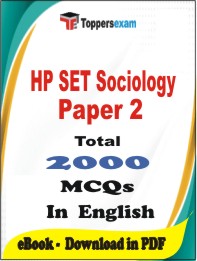 HP SET Sociology (Paper-2) PDF Book In English - MCQ / Objective Questions