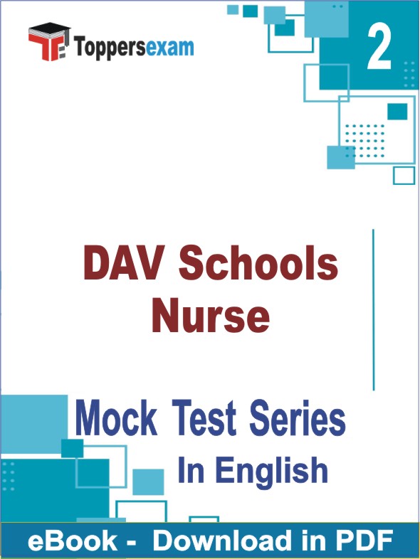 DAV Schools Nurse PDF Book In English - Question Paper