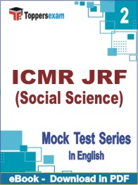 ICMR JRF (Social Science) Test PDF Book In English - Question Paper