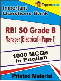 RBI SO Grade B Manager (Electrical) (Paper-1) Book in English - Objective MCQ
