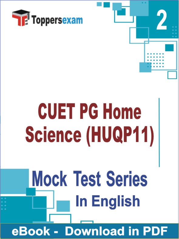 CUET PG Home Science (HUQP11) PDF Book In English - Question Paper