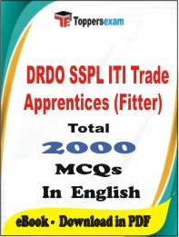 DRDO SSPL ITI Trade Apprentices (Fitter) PDF Book In English - MCQ / Objective Questions