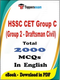 HSSC CET Group C (Group 2 - Draftsman Civil) PDF Book In English - MCQ / Objective Questions