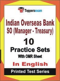 Indian Overseas Bank SO (Manager - Treasury) Book in English - Practice Set