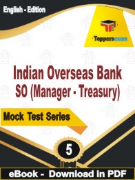 Indian Overseas Bank SO (Manager - Treasury) Test PDF Book In English - Practice Set