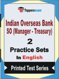 Indian Overseas Bank SO (Manager - Treasury) Book in English - Question Paper / Practice Set