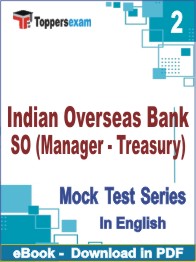 Indian Overseas Bank SO (Manager - Treasury) Test PDF Book In English - Question Paper