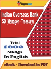 Indian Overseas Bank SO (Manager - Treasury) PDF Book In English - MCQ / Objective Questions