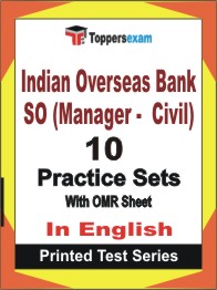Indian Overseas Bank SO (Manager - Civil) Book in English - Practice Set