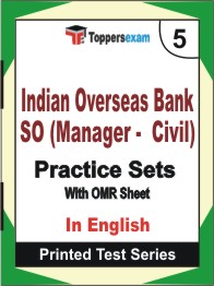 Indian Overseas Bank SO (Manager - Civil) Book in English - Mock Test / Practice Set