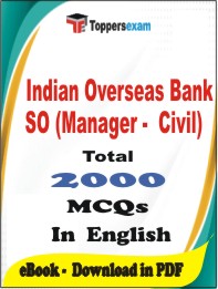 Indian Overseas Bank SO (Manager - Civil) PDF Book In English - MCQ / Objective Questions