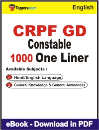CRPF GD Constable One Liner Book PDF in English