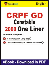 CRPF GD Constable One Liner Book PDF in English