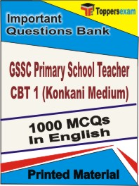GSSC Primary School Teacher CBT 1 (Konkani Medium) Book in English - Objective MCQ